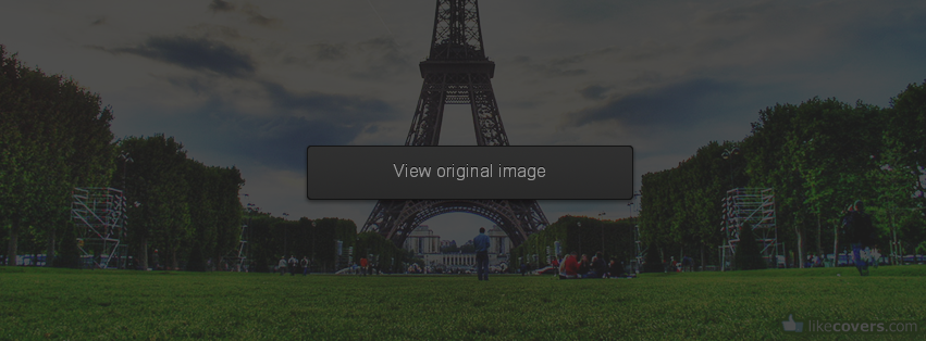 eifel tower with green grass Facebook Covers