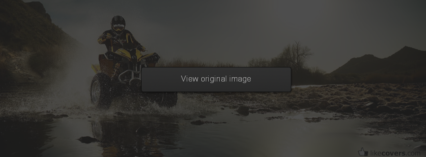 Off roading fourwheeler in the pond Facebook Covers